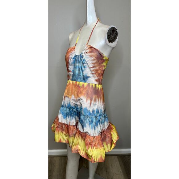 Alexis Naim Dyed Halterneck Minidress in Desert Indigo Size L $695 - Picture 7 of 11